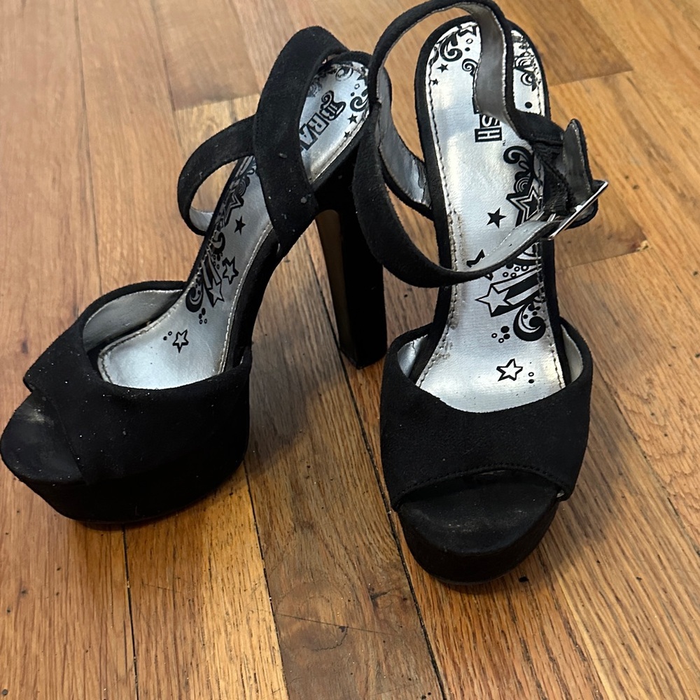 Brash Black Platform Heels